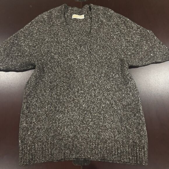 Michael Kors Women's Brown Tunic Sweater Size M Workwear Knit V Neck - Picture 3 of 10